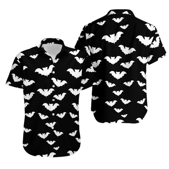 Discover Halloween Vampire Bats Pattern Button Up Shirt