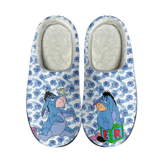 Eeyore Winnie The Pooh Cozy Unisex Winter Slippers, Disney Winnie Pooh Shoes
