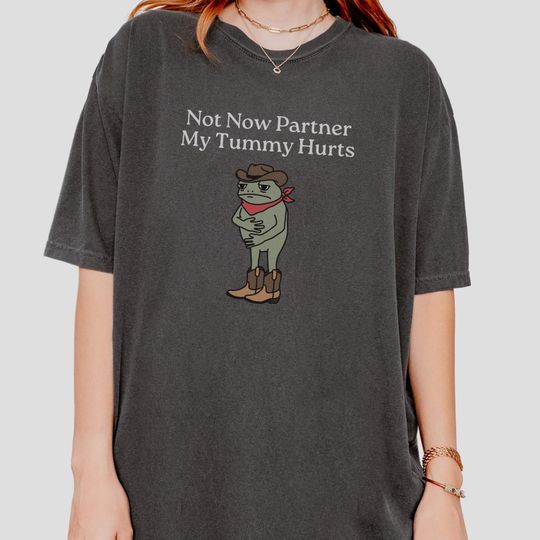 Not Now Partner My Tummy Hurts Shirt