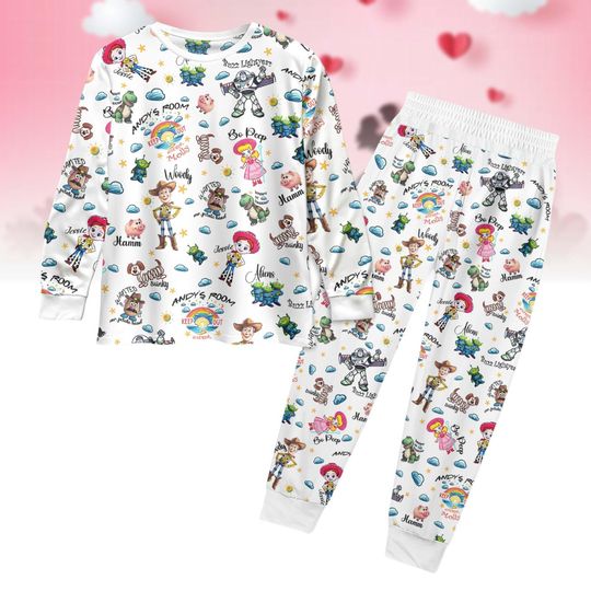 Valentine Toy Story Pajamas Set, Woody Buzz Lightyear Jessie Family Pajamas, Disney Movie Holiday Sleepwear, Toy Story Gift
