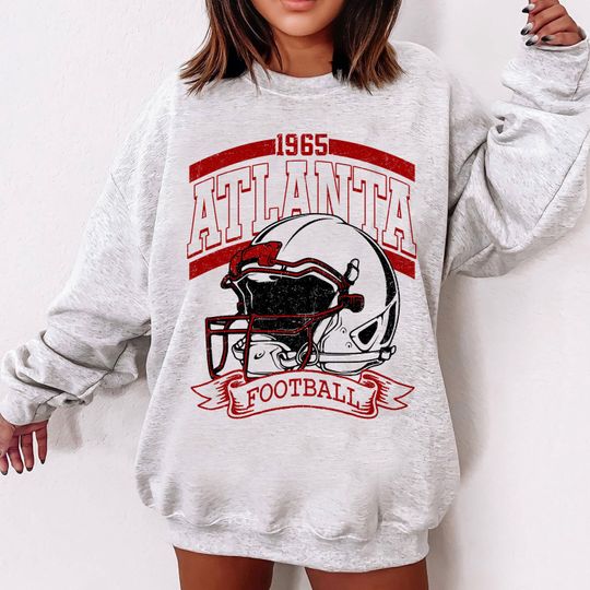 Vintage 90s Style Atlanta Football Sweatshirt, Game Day Shirt, Atlanta Team Football Sweatshirt