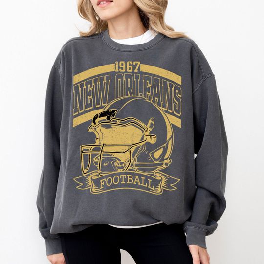 Vintage 90s Style New Orleans Football Sweatshirt, Game Day Shirt, New Orleans Team Football Sweatshirt