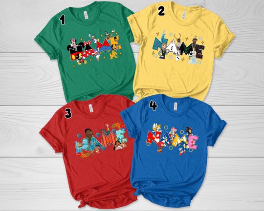 Custom Name Disney Shirt, Mickey & Friends Family Matching, Mom Dad Disney Shirt