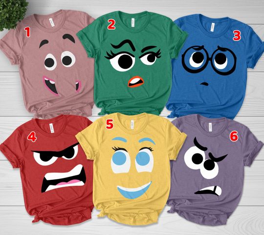 Inside Out Characters Costume, Inside Out Shirt, Inside Out Group Matching, Inside Out Family Party