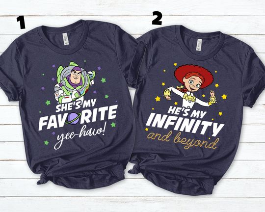 Toy Story Couple Shirt, Buzz Lightyear And Jessie Shirt, Vintage Lightyear Jessie Tee, Magic Kingdom Shirt