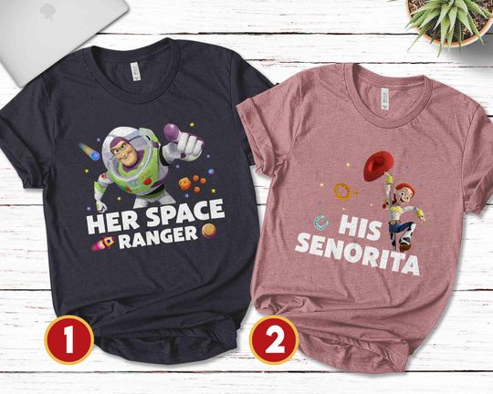 Toy Story Couple Shirt, Buzz Lightyear And Jessie Shirt, Vintage Lightyear Jessie Tee, Magic Kingdom Shirt