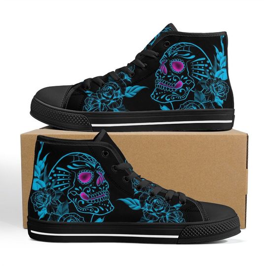 Skull and Roses High Top Sneakers