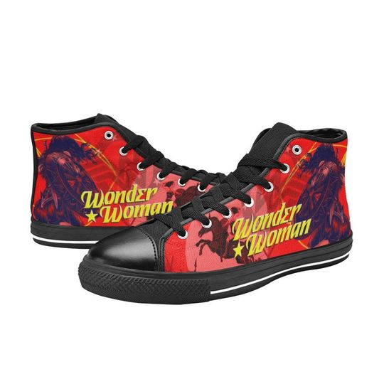 Wonder Woman Shoes , Wonder Woman High Top Shoes Sneakers
