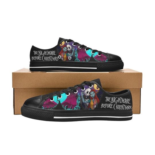 The Nightmare Before Christmas Low Top Sneakers, Jack And Sally Sneakers