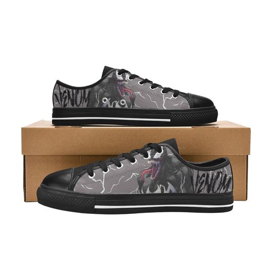 Venom Low Top Sneakers, Venom Movie Low Top Shoes