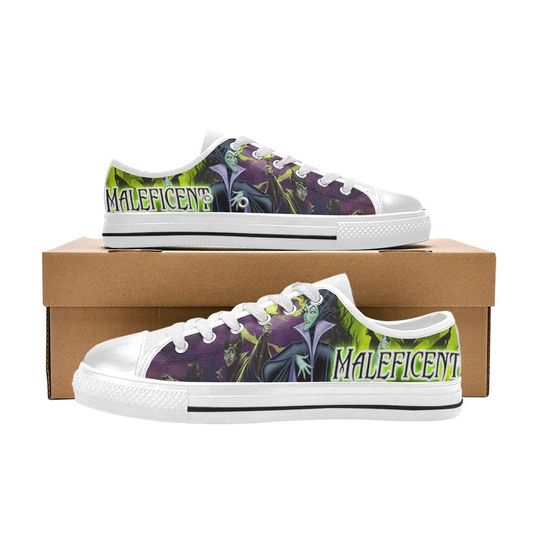 Maleficent Low Top Sneakers, Maleficent Shoes