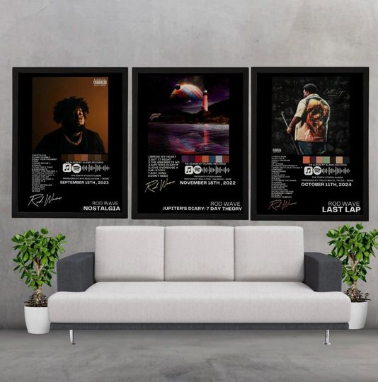 Rod Wave Album Cover Posters ,  Hypebeast Room Decor, Minimalist Best Decor, Hyper gift idea
