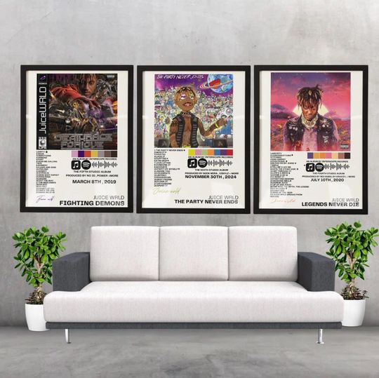 Juice Wrld Album Cover Posters ,  Hypebeast Room Decor, Minimalist Best Decor, Hyper gift idea