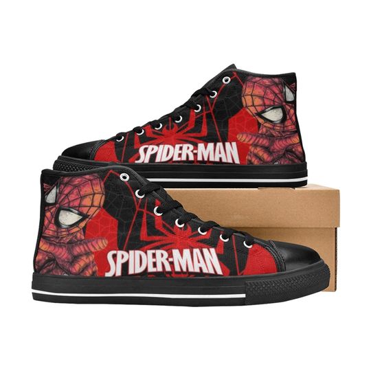 Spiderman High Top Canvas Sneakers, Spiderman Hero Sneakers