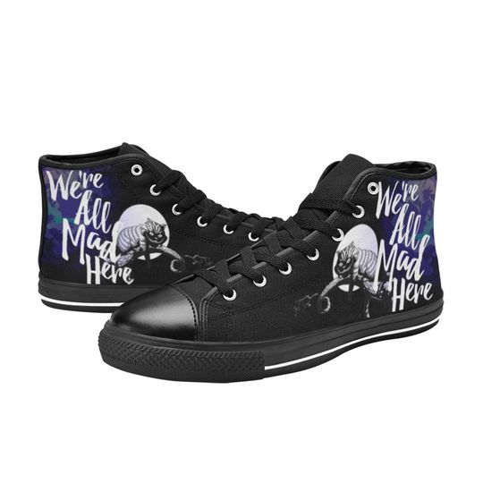 Alice in Wonderland High Top Canvas Shoes, Alice in Wonderland Movie Sneakers