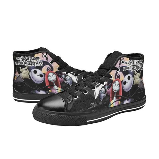 The Nightmare Before Christmas Jack And Sally High Top Sneakers