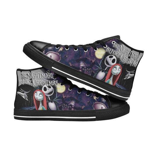 Discover The Nightmare Before Christmas High Top Canvas Shoes