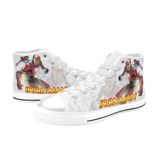 Iron Man Inspired High Top Canvas Shoes