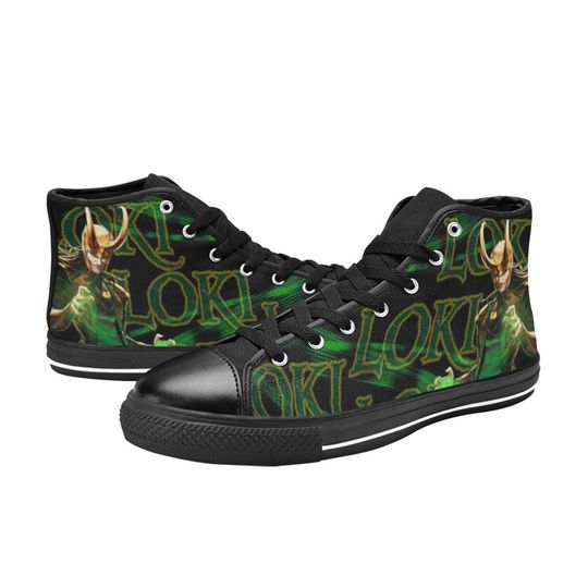 Loki Inspired High Top Canvas Sneakers