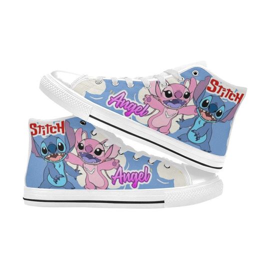 Lilo & Stitch High Top Canvas Shoes, Stitch Angel High Top Sneakers