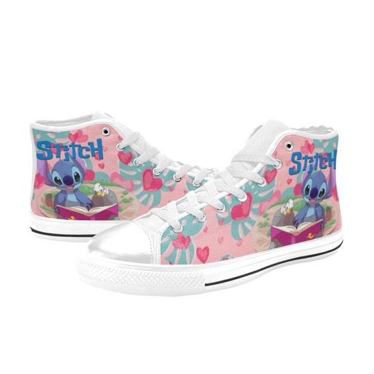 Stitch High Top Sneakers, Stitch Valentine Sneakers