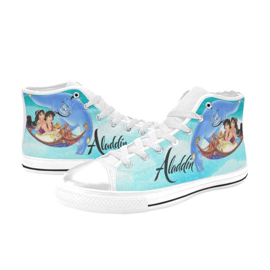 Aladdin Inspired High Top Canvas Shoes, Aladdin High Top Sneakers, Disney Sneakers