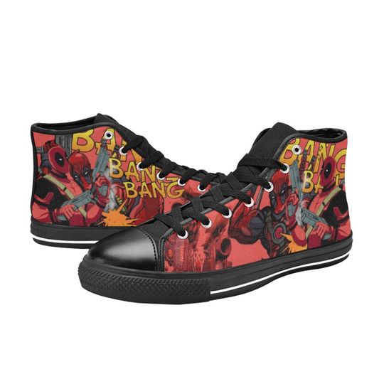 High Top Canvas Shoes Deadpool, Deadpool High Top Sneakers