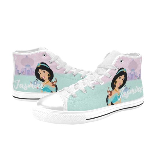 Princess Jasmine High Top Canvas Shoes, Jasmine High Top Sneakers