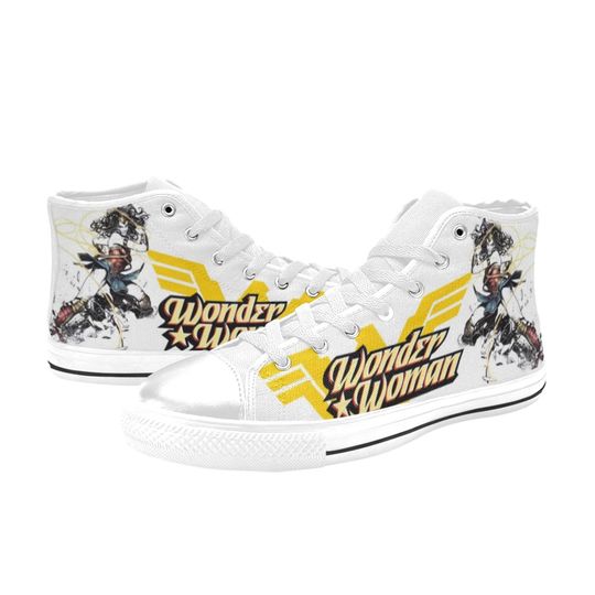 Wonder Woman High Top Canvas Shoes, Wonder Woman Sneakers
