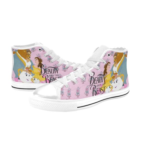 Beauty & The Beast High Top Shoes, Beauty & The Beas High Top Sneakers