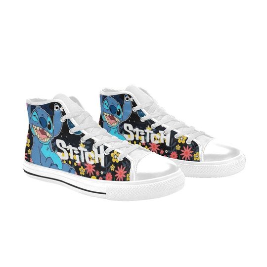 Stitch High top Sneakers, Stitch Floral Sneakers