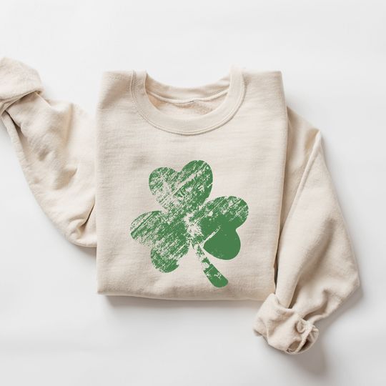 Retro Shamrock Sweatshirt, Womens Shenanigans Sweatshirt, Cute St Patricks Day Sweatshirt
