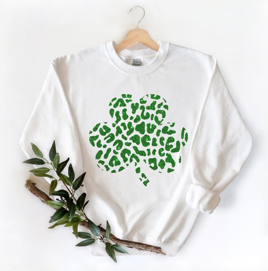 Lucky Cheetah Heart Sweatshirt,St. Patricks Day Shirt