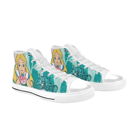 Alice in Wonderland High Tops Sneakers, Alice in Wonderland Shoes