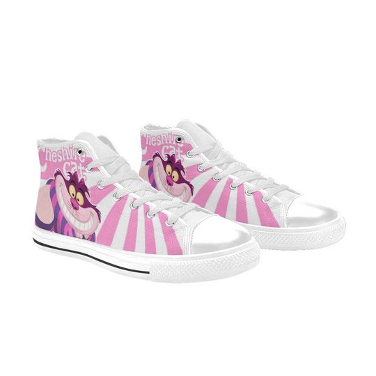 Cheshire Cat High Top Sneakers, Alice in Wonderland Shoes