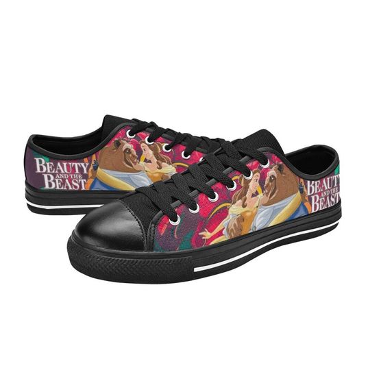 Beauty and The Beast Low Top Sneakers, Beauty and The Beast Shoes For Women