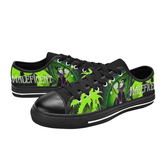 Maleficent Low Top Sneakers, Maleficent Shoes
