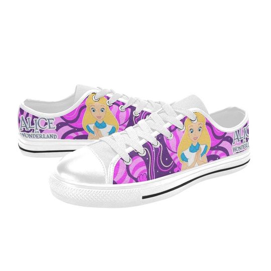 Alice in Wonderland Low Top Sneakers, Alice in Wonderland Shoes