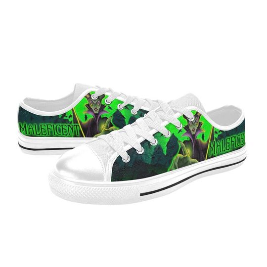 Maleficent Low Top Sneakers, Maleficent Shoes