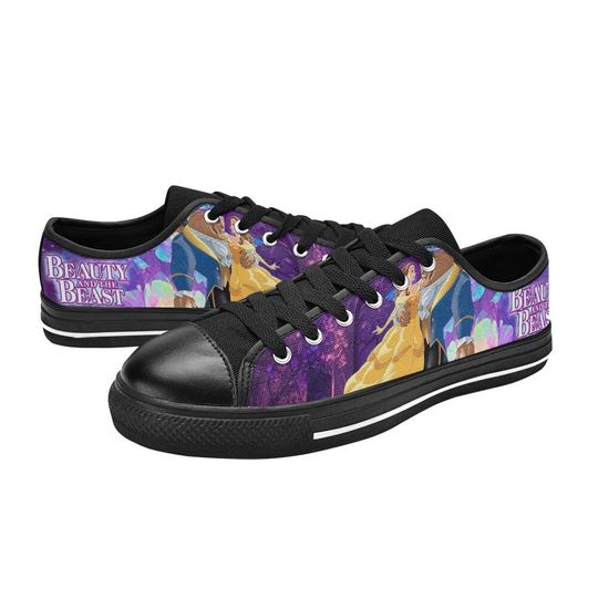 Beauty and The Beast Low Top Sneakers, Beauty and The Beast Sneakers For Women