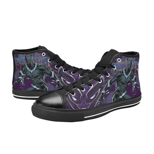 Black Panther Canvas High Top Sneakers, Black Panther Shoes