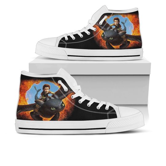 How to Train Your Dragon Shoes, Dragon Print High Top Sneaker