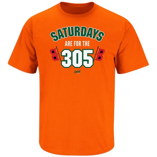 Saturdays Are for the 305 T-Shirt for Miami College Football Fans