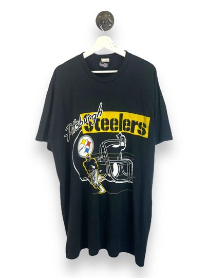 Vintage 90s Pittsburgh Steeler Player Graphic T-Shirt