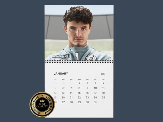 Lando Norris 2025 Wall Calendar | Photo Calendar 2025, Gift For Daughter, Secret Santa, Christmas Exchange, New Years Gift, Unique Designs