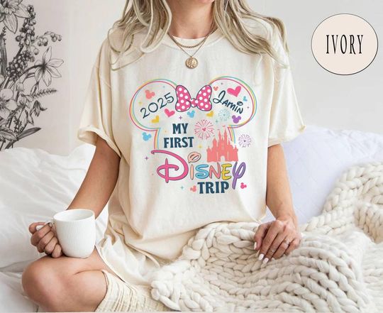 My First Disney Trip 2025 Shirt, Minnie Ears Shirt, Disneyworld Shirt, Magic Kingdom Shirt, Disney Family Shirts, Disneyland Vacation Shirt