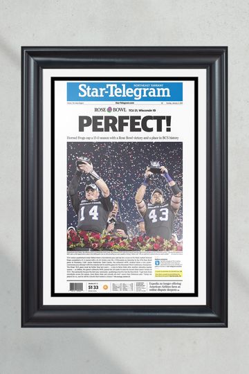 2011 Rose Bowl TCU Defeats Wisconsin 'PERFECT!' (NO FRAMED) Poster
