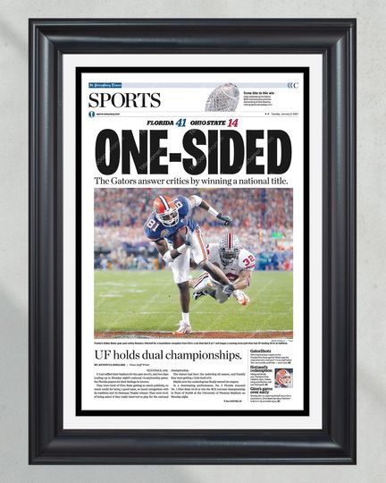 2006 Florida Gators NCAA College Football National Champions 'ONE-SIDED' (NO FRAMED) Poster