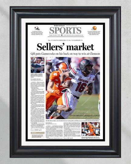2024 South Carolina Gamecocks Defeat Clemson "Sellers' Market' - (NO FRAMED) Poster