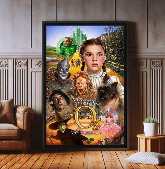 The Wizard Of Oz Film Poster, High Quality Canvas Print, Popular Poster Prints for Wall Aesthetic Decor